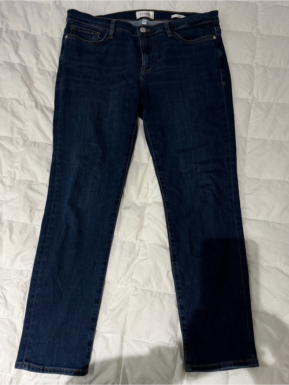 Frame Denim Women's Dark Indigo Straight-Leg Jeans